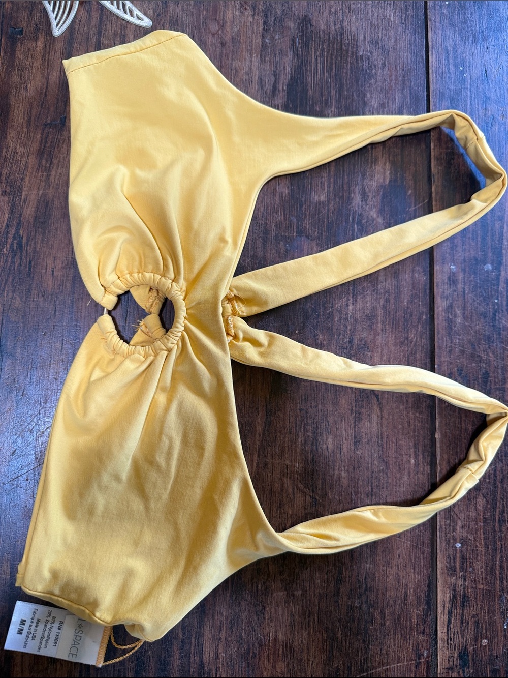 l*space Bright Yellow Swim Top